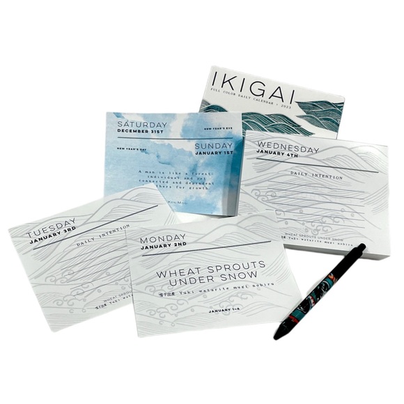 🎁 IKIGAI Full Color Daily Calendar 1 box NWOT - Picture 2 of 8